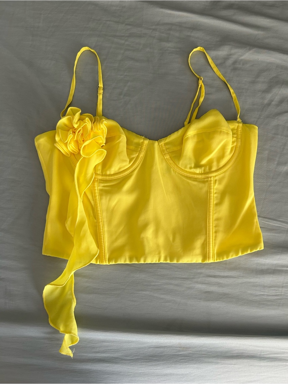 Whitefox Yellow Floral-Accent Bustier